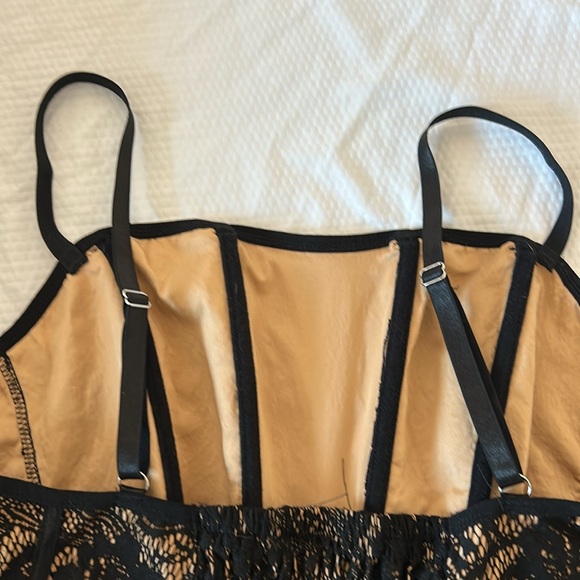 Orange kiss Elegant Black Lace stretchy corset with boning Women’s Size 1X - Picture 7 of 16